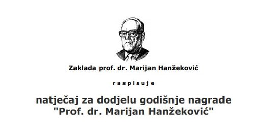 Competition for Prof. Dr. Marijan Hanžeković Trust award for the year 2024