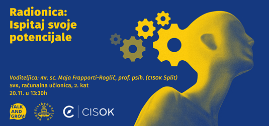 Prijave za treću radionicu iz ciklusa Talk&Grow ''Ispitaj svoje potencijale''