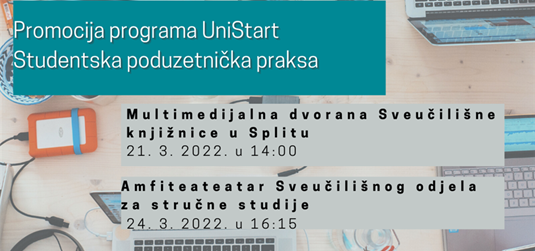 Promocija programa UniStart Studentska poduzetnička praksa