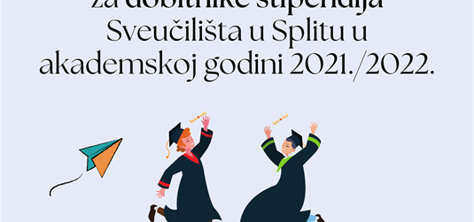OBAVIJEST za dobitnike stipendija Sveučilišta u Splitu u akademskoj godini 2021./2022.