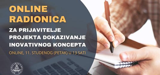 Online radionica za prijavitelje projekta Dokazivanje inovativnog koncepta