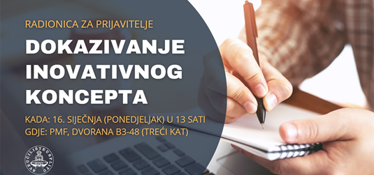 Nova radionica za prijavitelje projekta Dokazivanje inovativnog koncepta