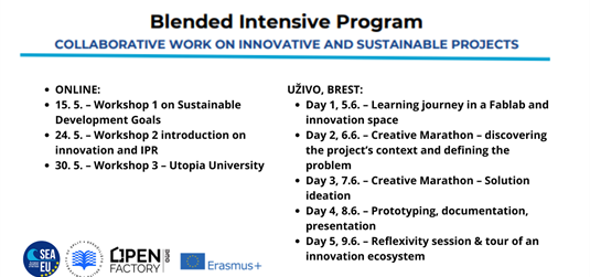 Apply to Blended Intensive Program in Brest and learn through practice how to collaborate on innovative and sustainable projects