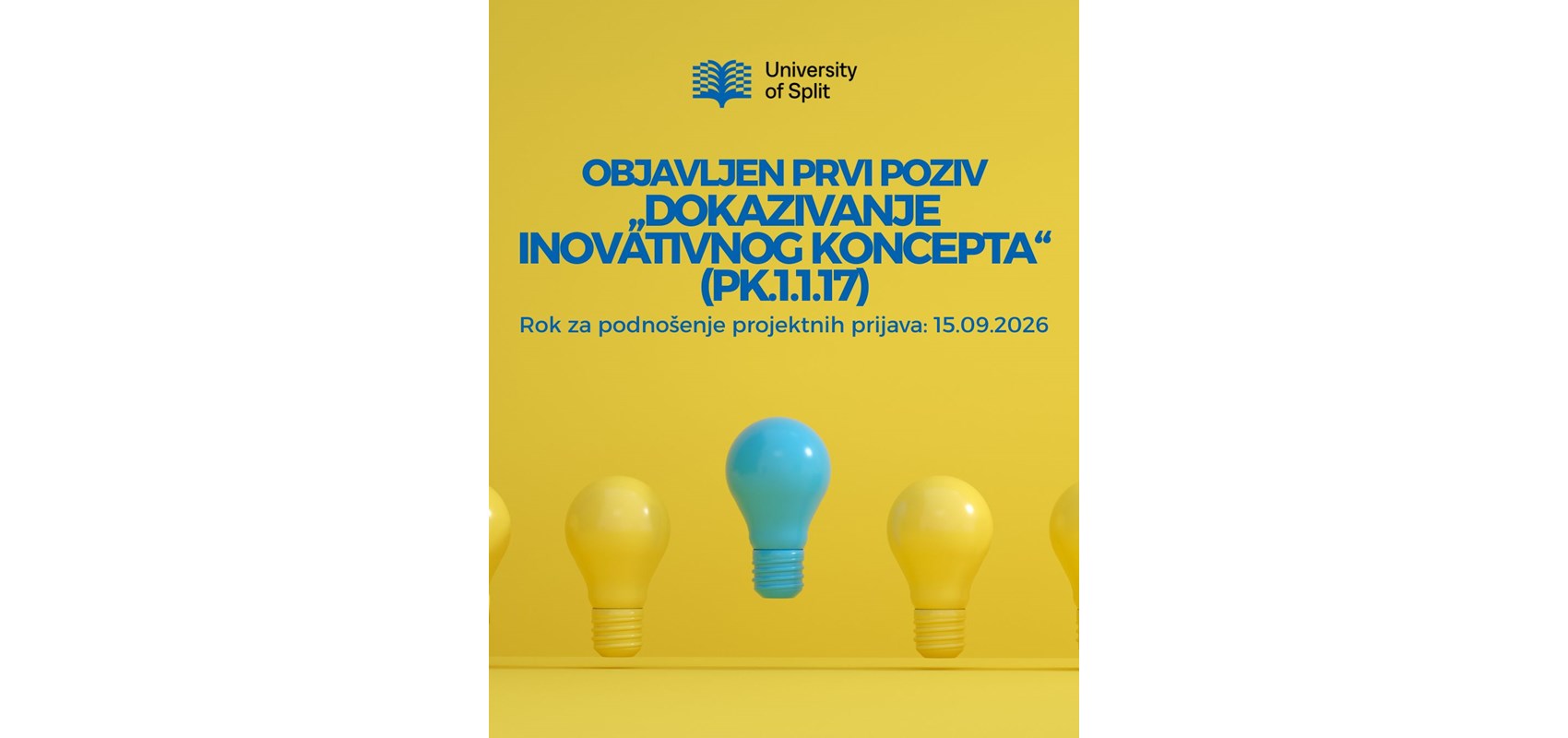 Objavljen prvi poziv „Dokazivanje inovativnog koncepta“