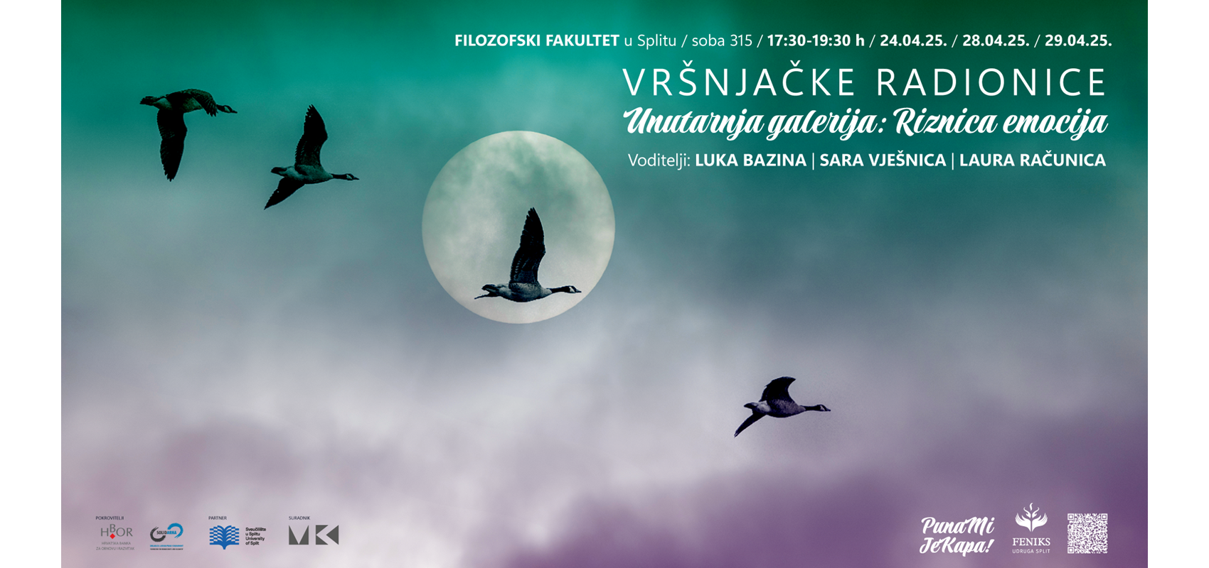 Ciklus besplatnih radionica osobnog rasta i emocionalnog povezivanja za mlade