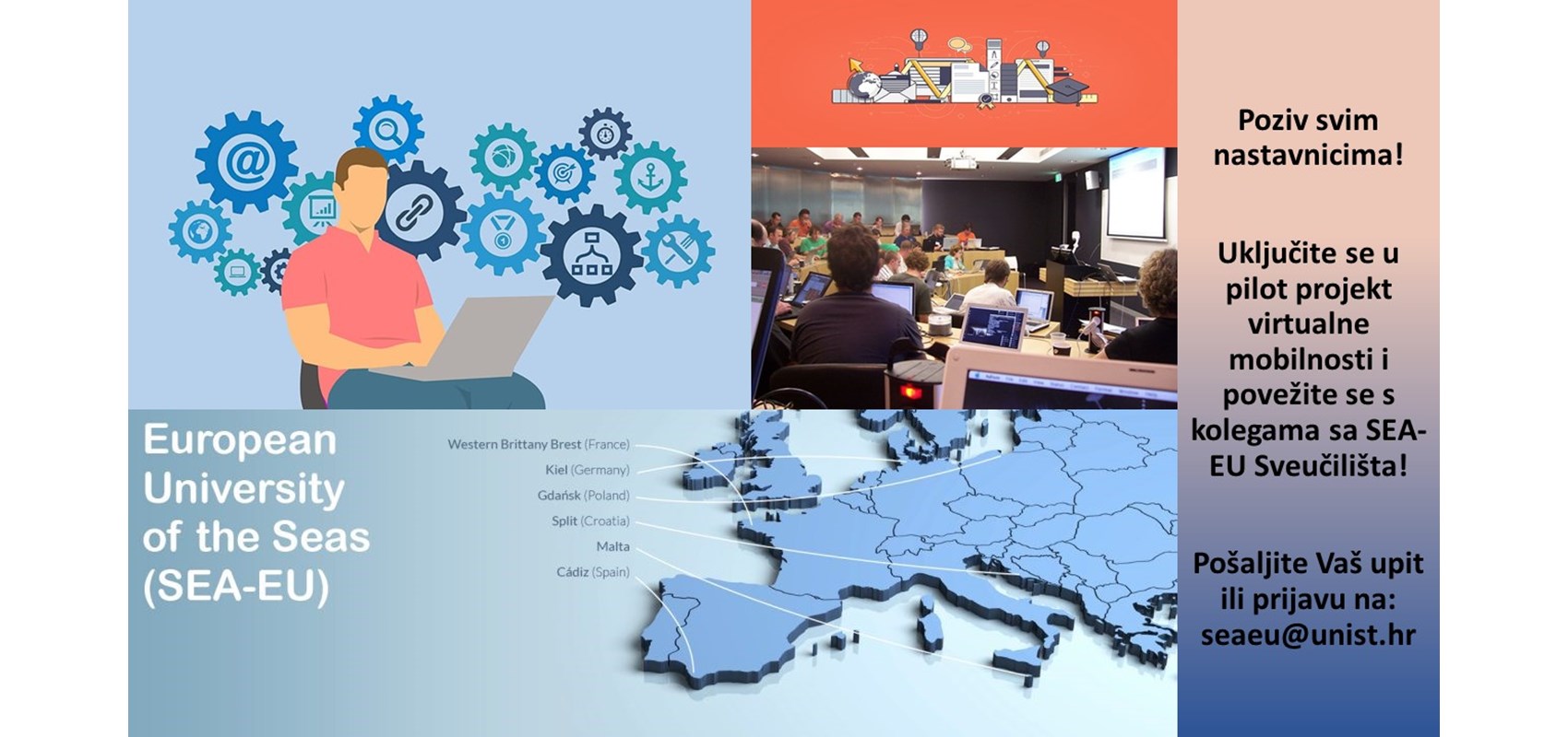 Prijave za virtualnu mobilnost u sklopu projekta Europskog sveučilišta mora (SEA-EU)