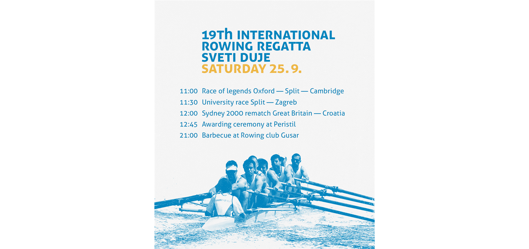 OFFICIAL PROGRAM OF 19TH INTERNATIONAL ROWING REGATTA 
