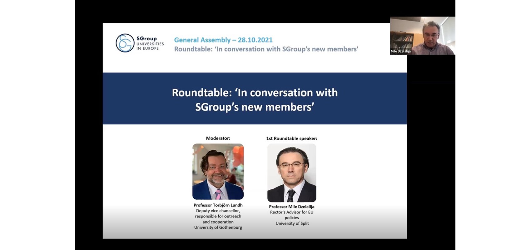 University of Split participating in the SGroup Annual Assembly’s round table