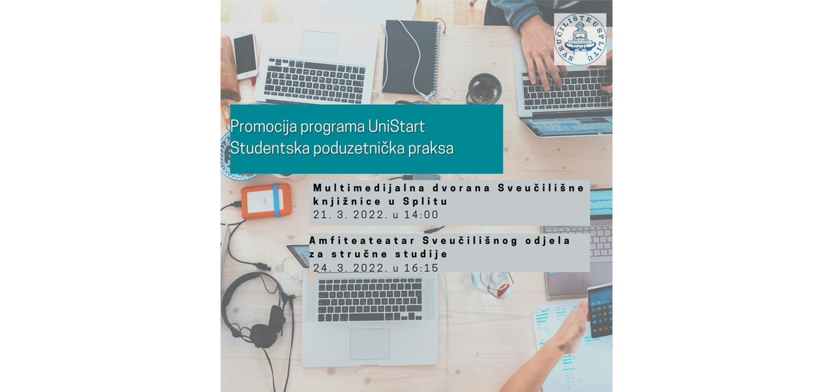 Promocija programa UniStart Studentska poduzetnička praksa
