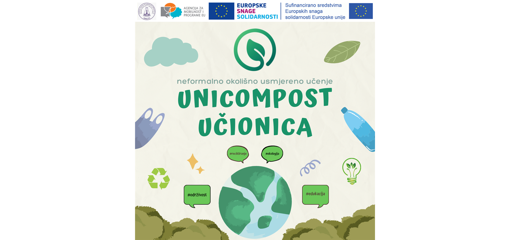 Pokrenut projekt UniCompoST Učionica - prilika za edukaciju i stjecanje vještina u području gospodarenje otpadom, kružne ekonomije i održivog razvoja