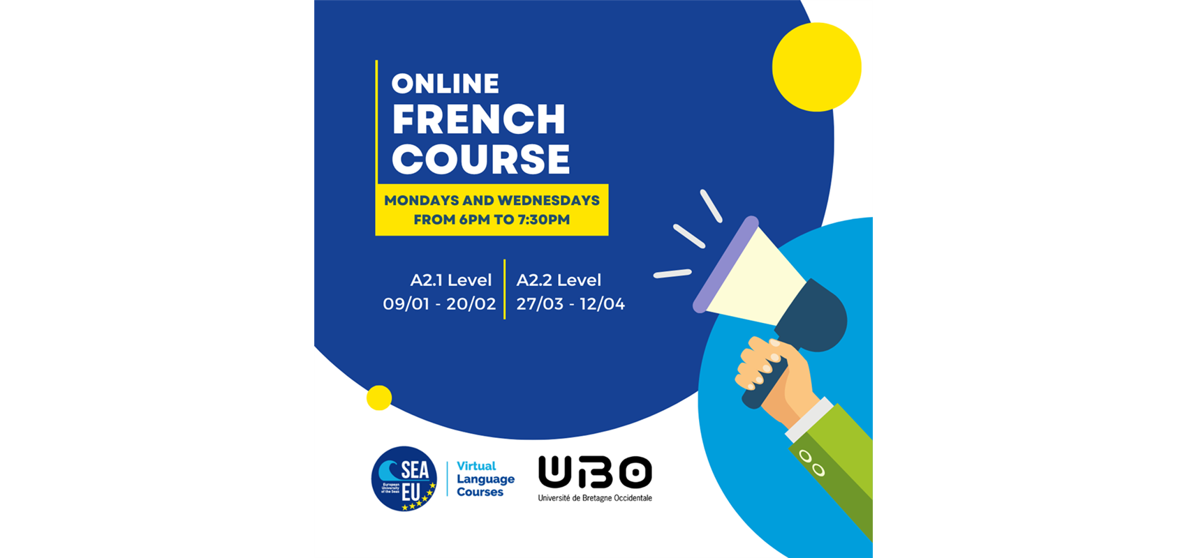 Sign up for short online A2 French language courses