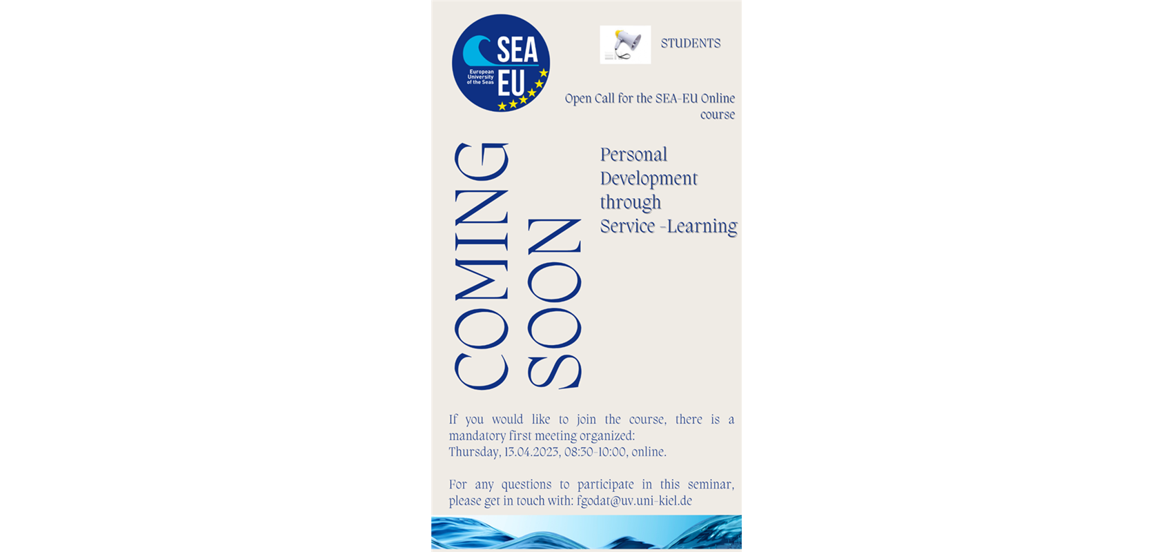 STUDENTS - free online course on socially useful learning organized by SEA-EU Alliance