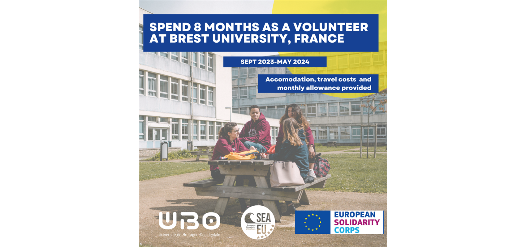 Paid volunteer internship at University of Brest