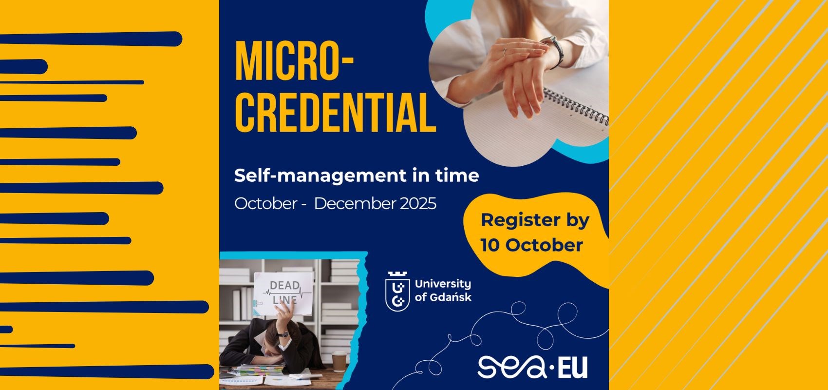 Hurry up! Applications for course Self-management in Time open until October 10th!