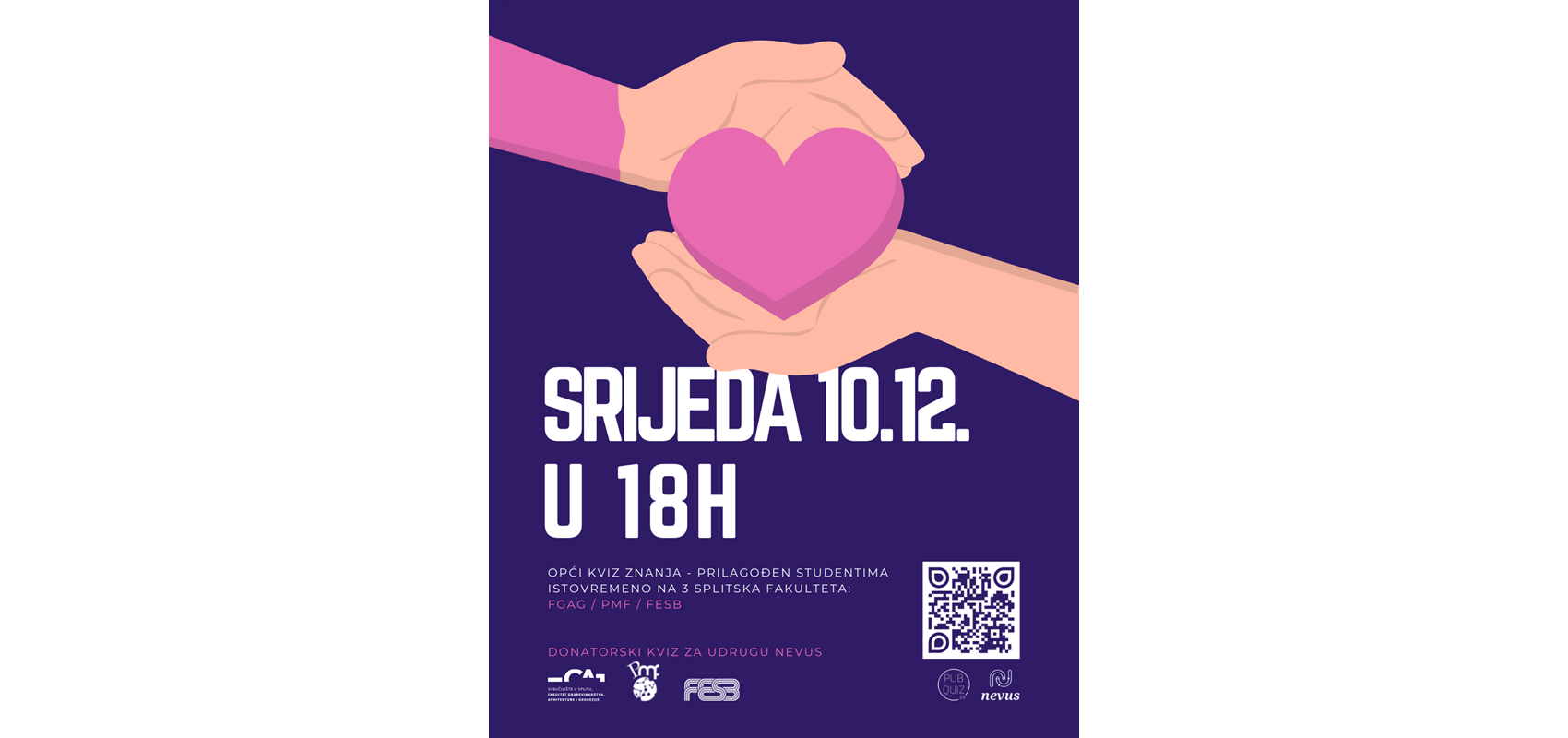 Studenti FGAG-a, FESBA-a i PMF-a organiziraju donatorski kviz: Dođite i branite boje svog fakulteta znanjem