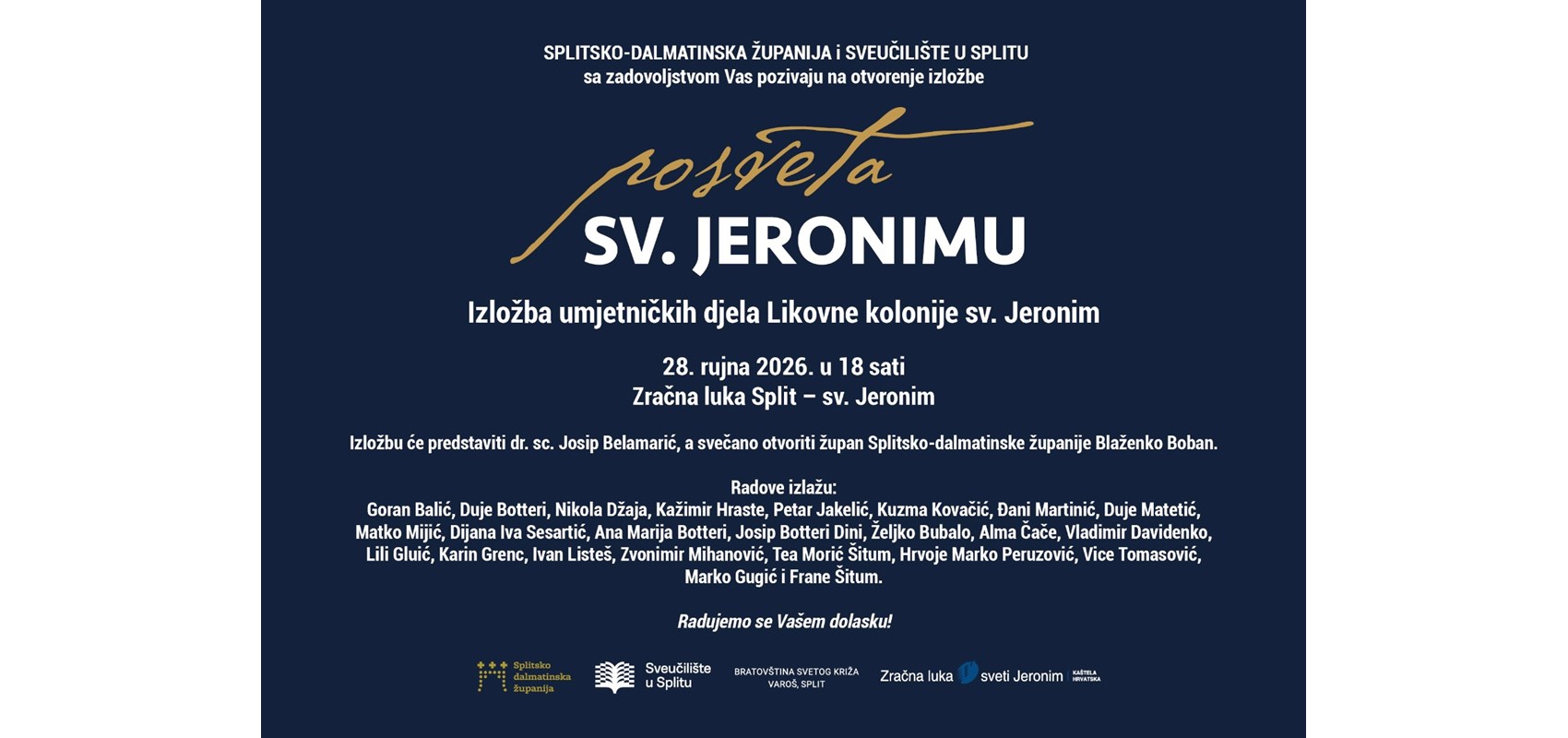 Izložba „Posveta sv. Jeronimu“ u Zračnoj luci Split - sv. Jeronim