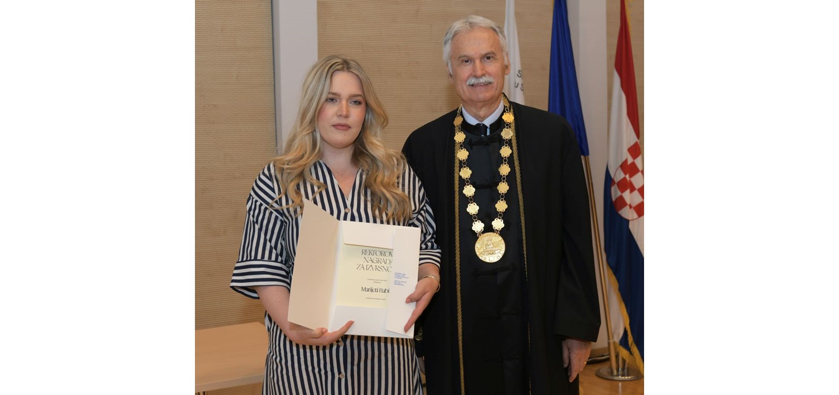 Naša studentica Marijeta Babik dobitnica je Rektorove nagrade za izvrsnost!