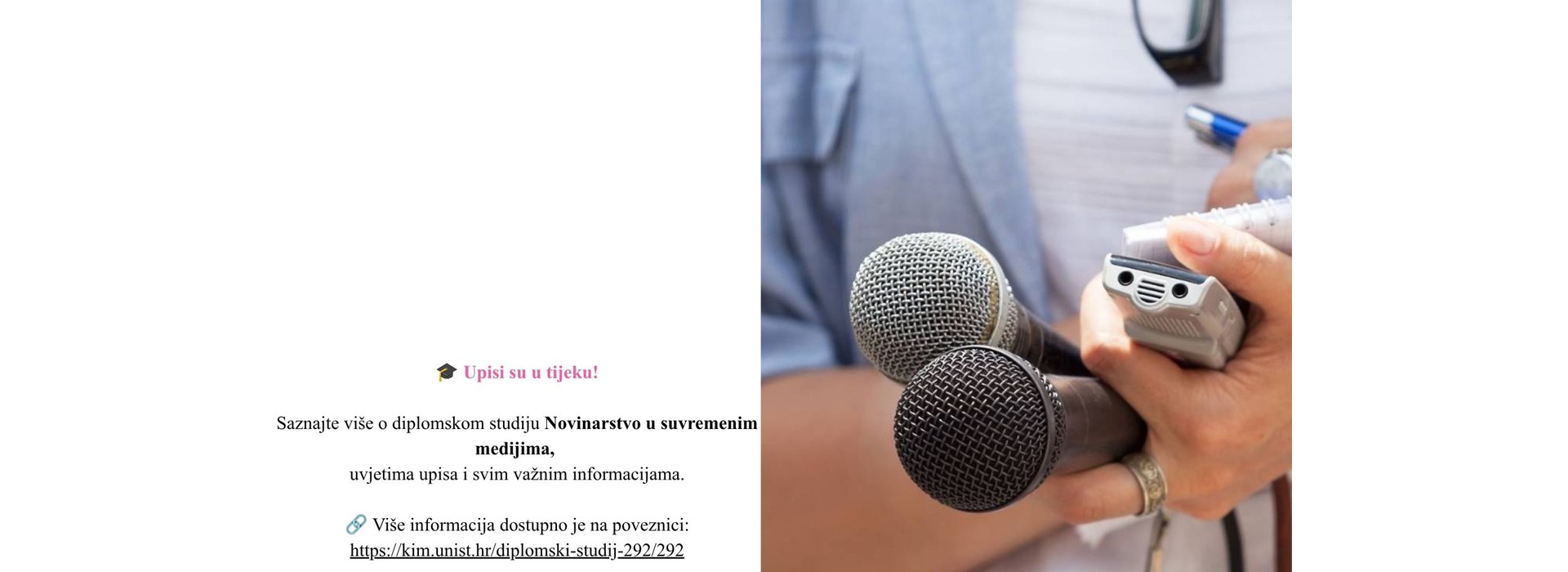 Upisi na diplomski studij
