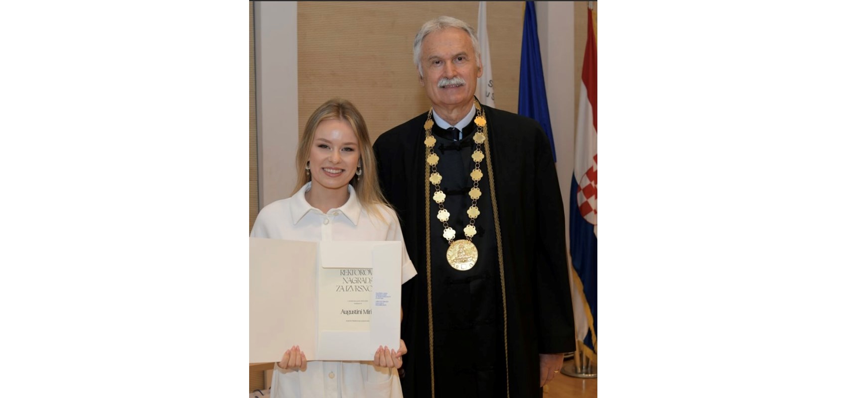 Zasluženo priznanje: Augustina Mirić dobitnica Rektorove nagrade!
